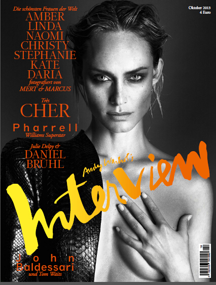 高端前卫重量级刊INTERVIEW超模特刊2013年10月:amber valletta